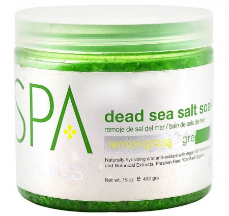BCL SPA Dead Sea Salt Soak- Lemongrass + Green Tea