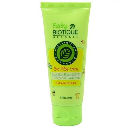 Biotique Baby Bio Aloe Vera Baby Sunblock SPF-20 Biotique Baby Bio Aloe Vera Baby Sunblock SPF-20