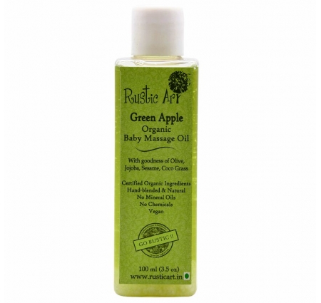 Rustic Art Green Apple Organic Baby Massage Oil  